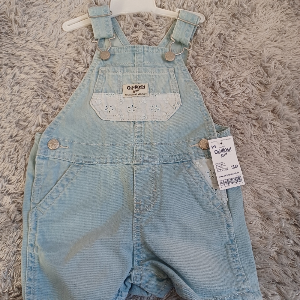 Nwt  babygirl denim overall shorts